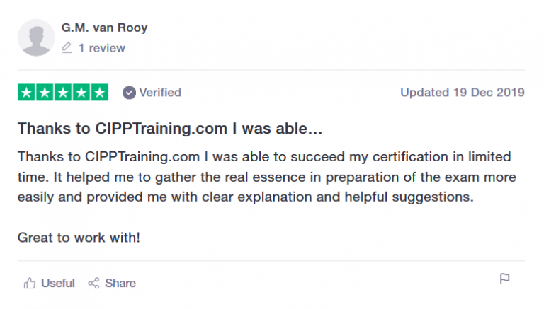CIPPTraining review CIPPE CIPPUS CIPM