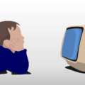 Kid watching tv